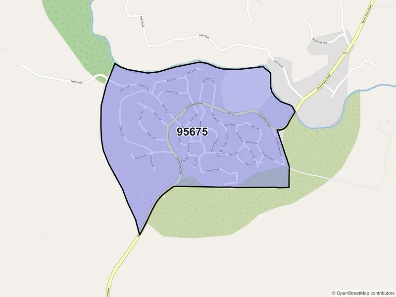 Map of River Pines, California and ZIP codes