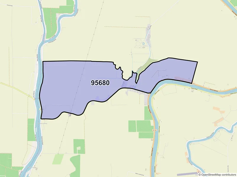 Map of Ryde, California and ZIP codes