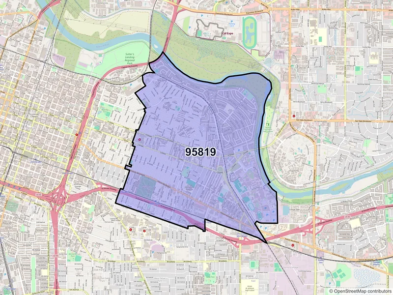Map of ZIP Code 95819 — Sacramento, CA