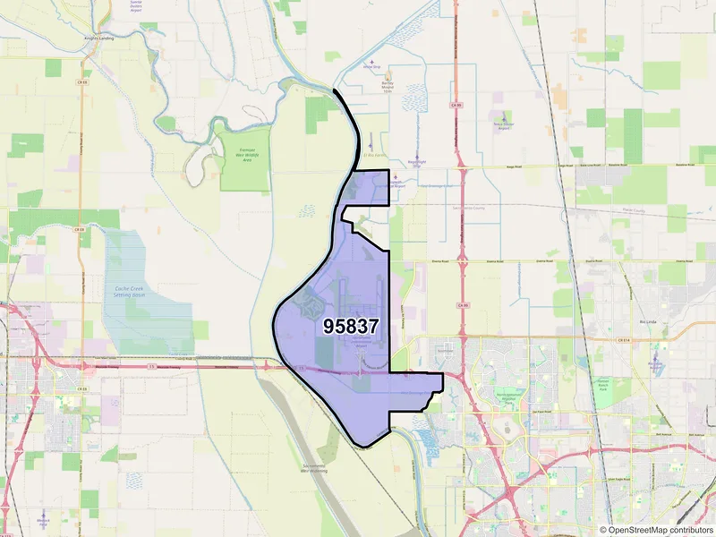 Map of ZIP Code 95837 — Sacramento, CA