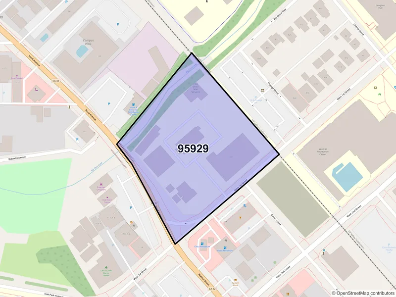Map of ZIP Code 95929 — Chico, CA