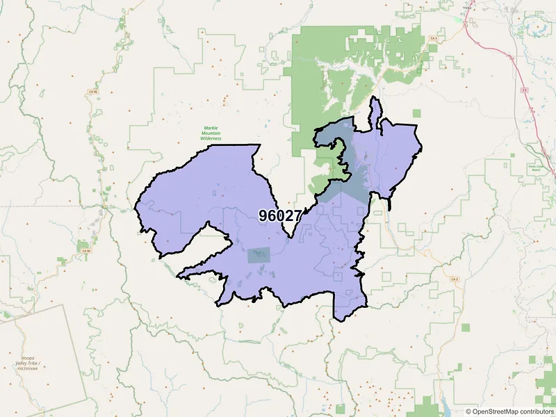Map of Etna, California and ZIP codes