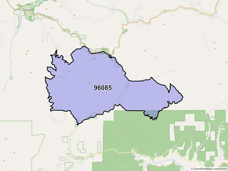 Map of Scott Bar, California and ZIP codes