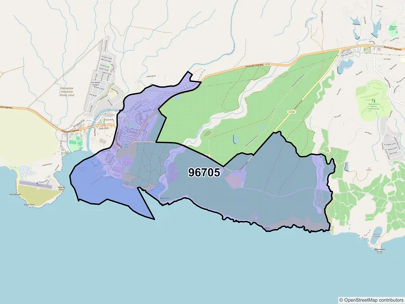 Map of Eleele, Hawaii and ZIP codes