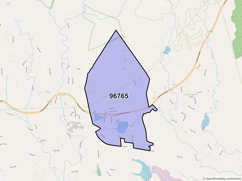 Map of Lawai, Hawaii and ZIP codes