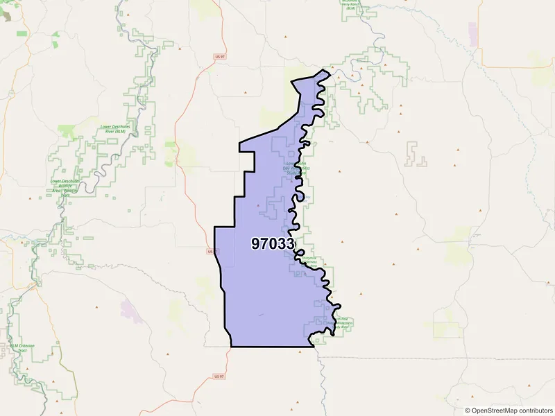 Map of Kent, Oregon and ZIP codes