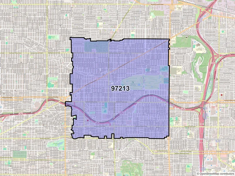 Map of ZIP Code 97213 — Portland, OR