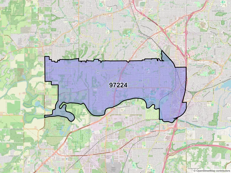 Map of ZIP Code 97224 — Portland, OR
