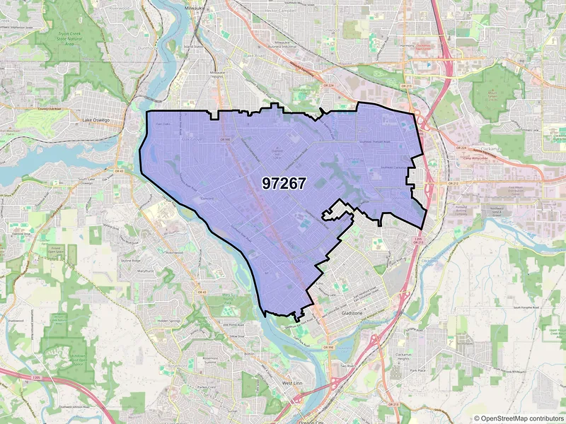 Map of ZIP Code 97267 — Portland, OR