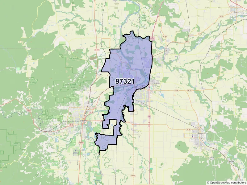 Map of ZIP Code 97321 — Albany, OR
