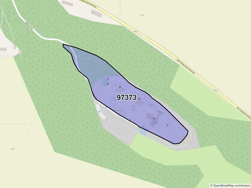 Map of Saint Benedict, Oregon and ZIP codes