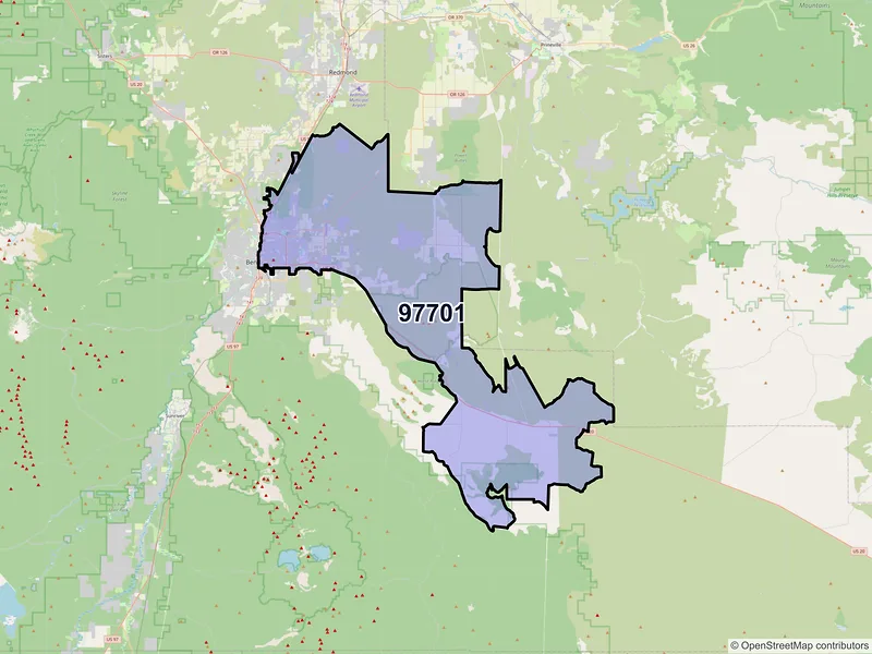 Map of ZIP Code 97701 — Bend, OR