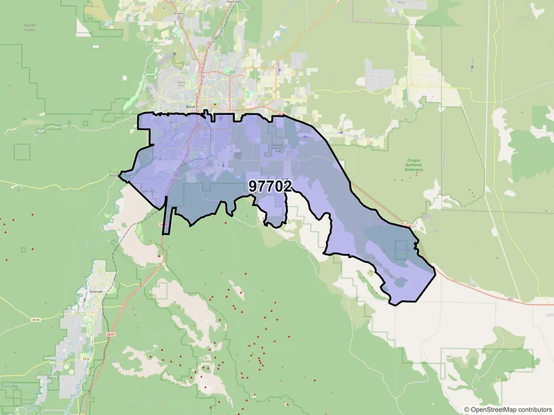 Map of ZIP Code 97702 — Bend, OR