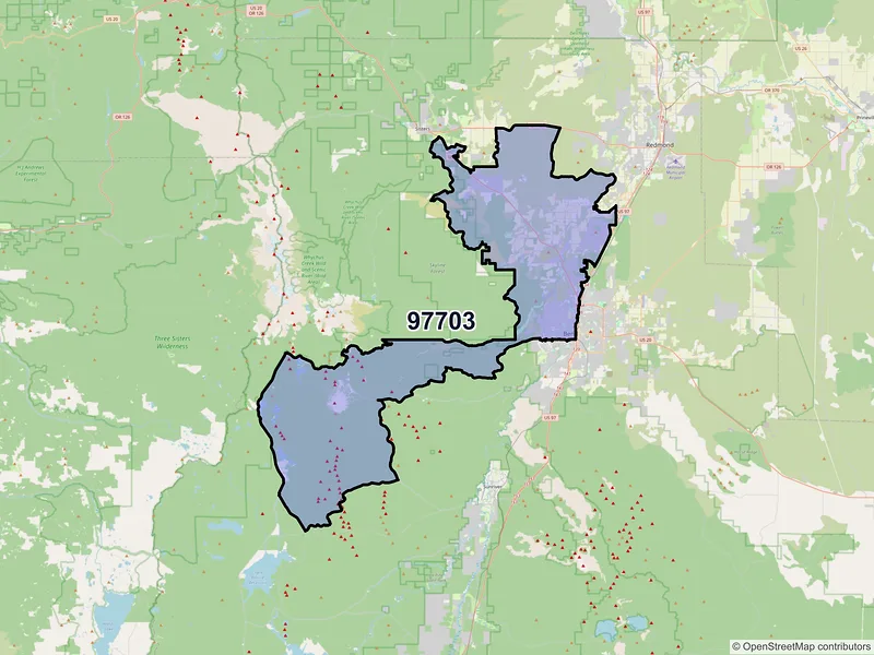 Map of ZIP Code 97703 — Bend, OR