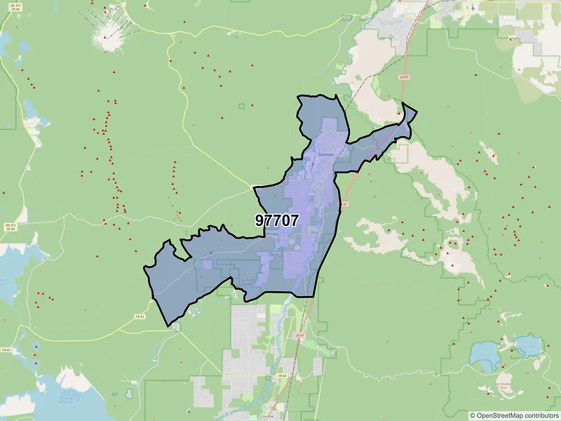 Map of ZIP Code 97707 — Bend, OR