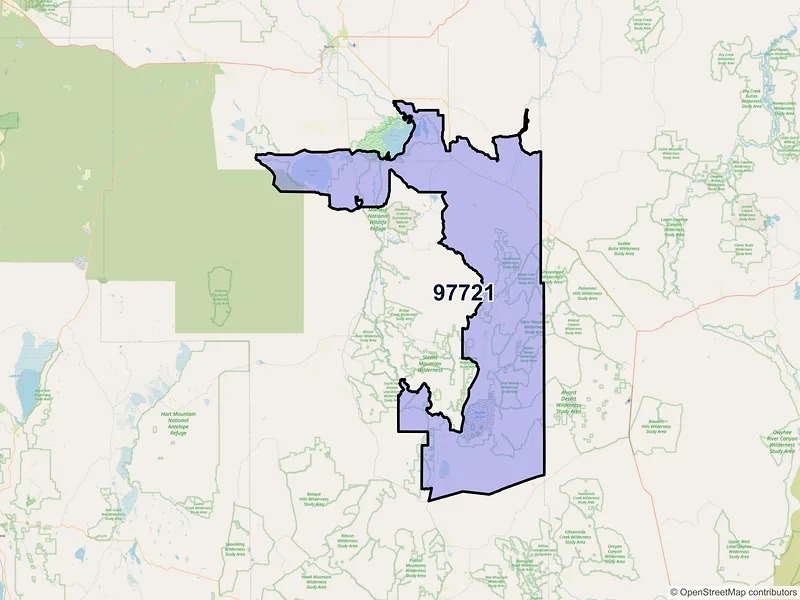 Map of Princeton, Oregon and ZIP codes