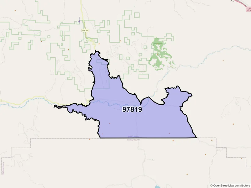 Map of Bridgeport, Oregon and ZIP codes