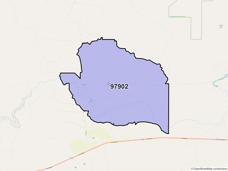 Map of Arock, Oregon and ZIP codes