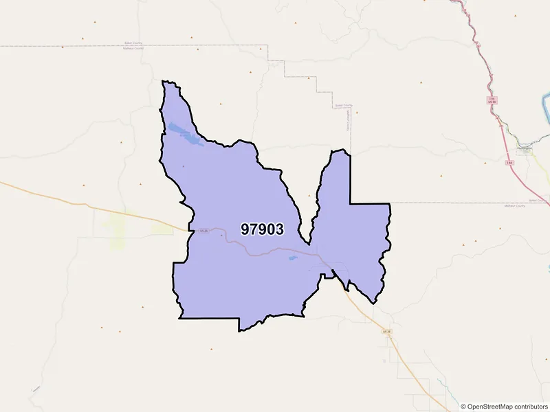 Map of Brogan, Oregon and ZIP codes