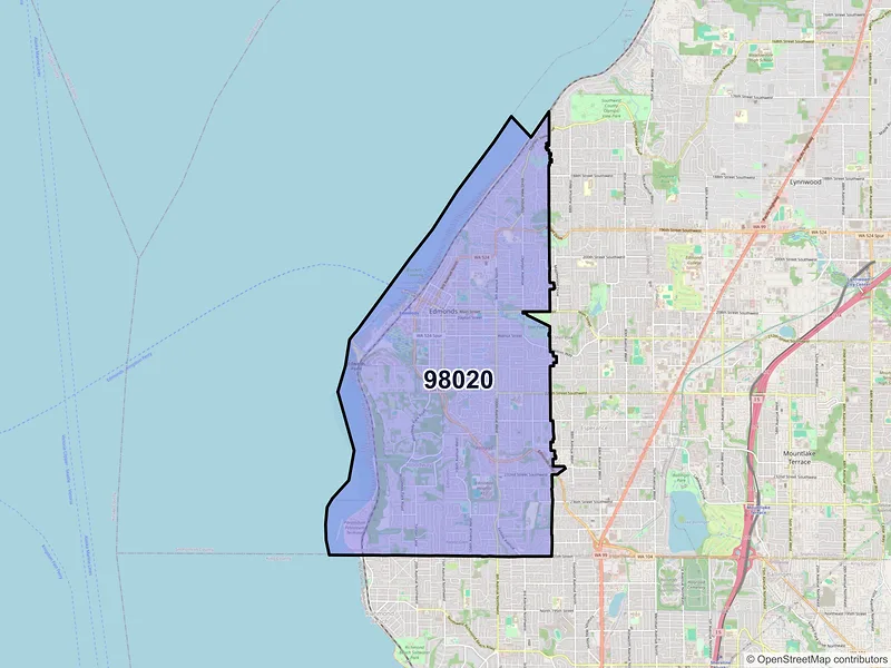 Map of ZIP Code 98020 — Edmonds, WA