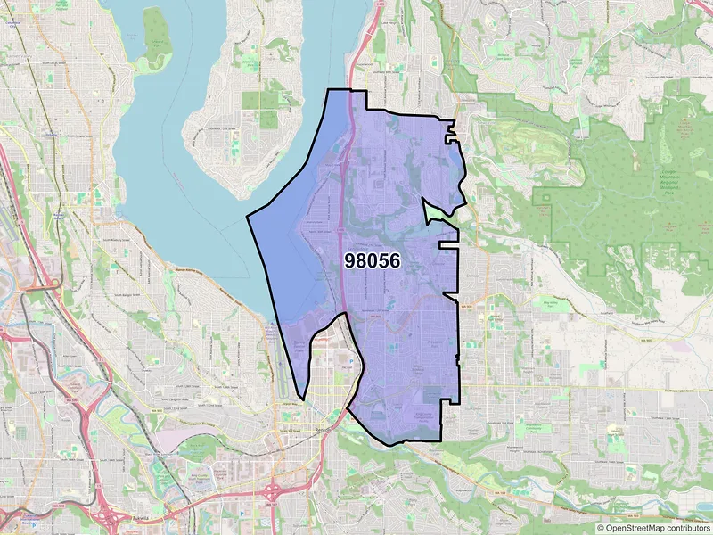 Map of ZIP Code 98056 — Renton, WA