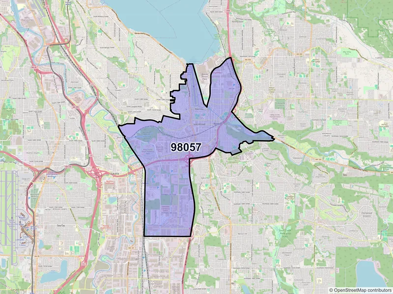 Map of ZIP Code 98057 — Renton, WA