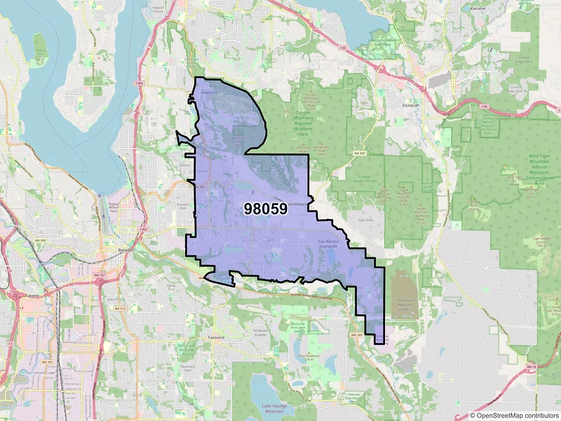 Map of ZIP Code 98059 — Renton, WA