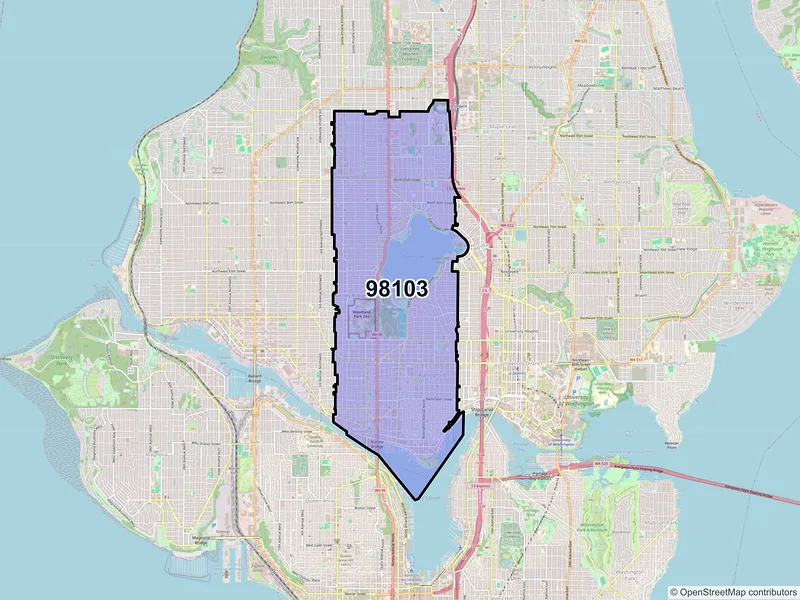 Map of ZIP Code 98103 — Seattle, WA