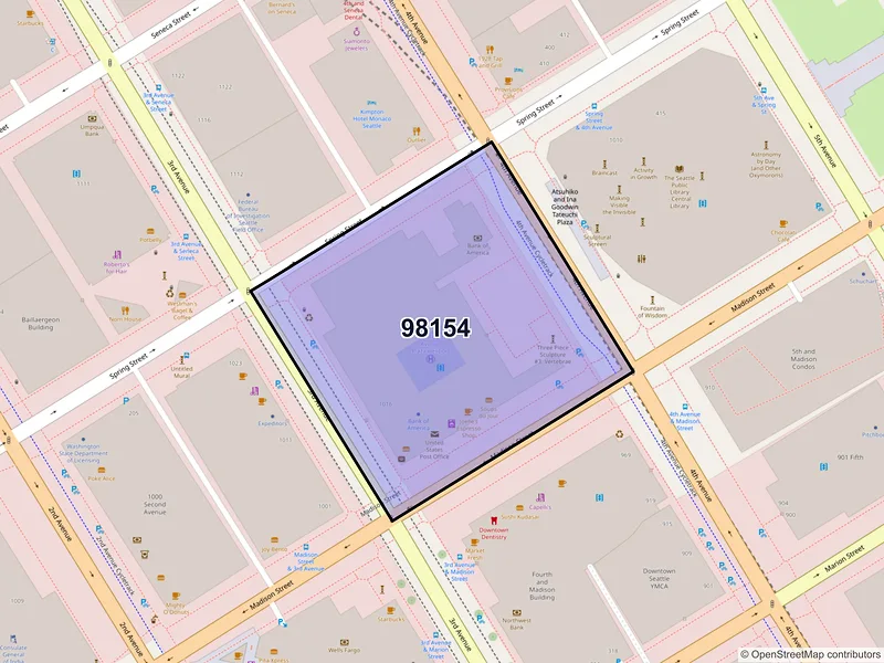 Map of ZIP Code 98154 — Seattle, WA