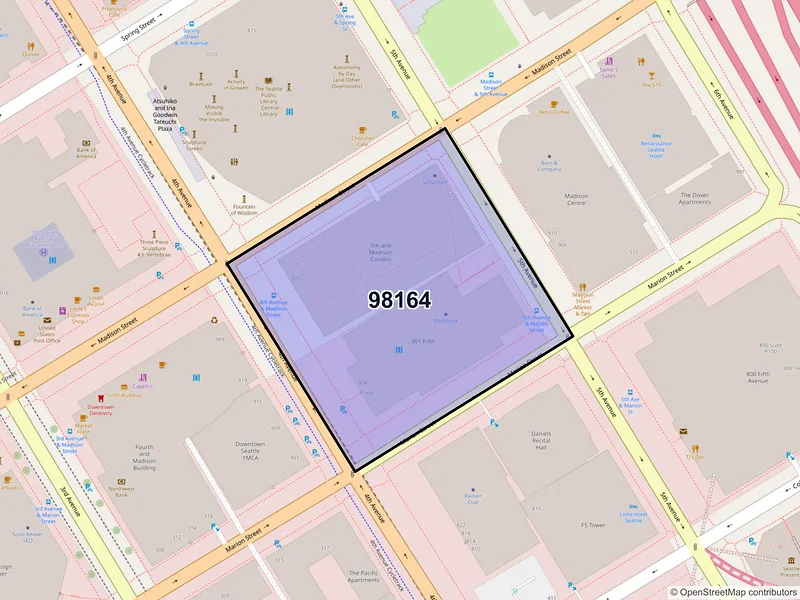 Map of ZIP Code 98164 — Seattle, WA