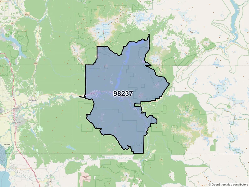 Map of ZIP Code 98237 — Concrete, WA