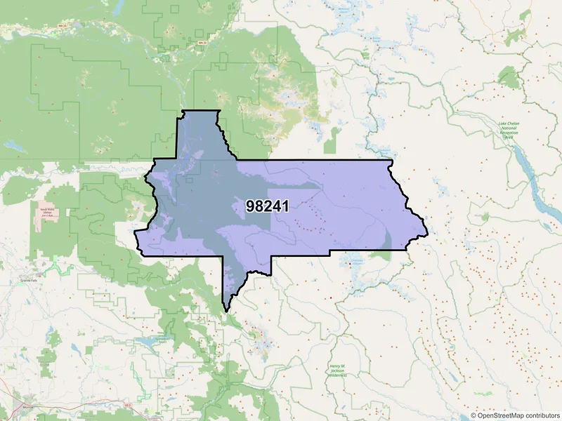 Map of Darrington, Washington and ZIP codes