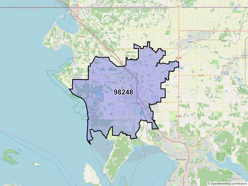 Map of ZIP Code 98248 — Ferndale, WA