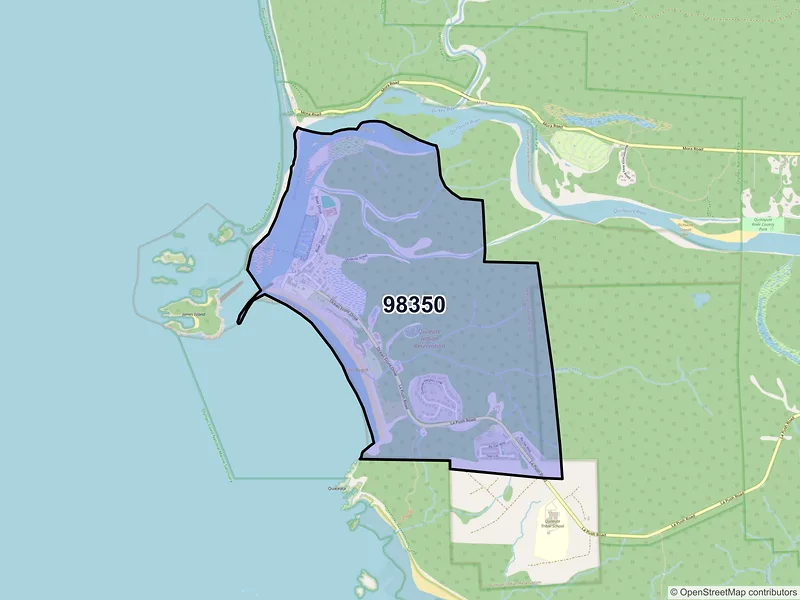 Map of La Push, Washington and ZIP codes