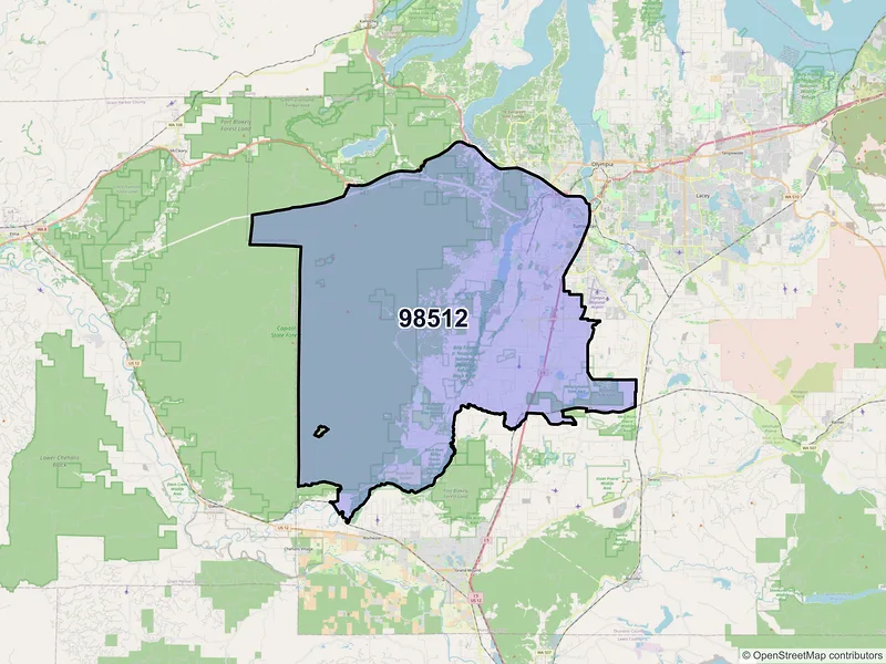Map of ZIP Code 98512 — Olympia, WA