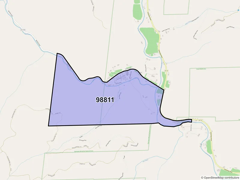 Map of Ardenvoir, Washington and ZIP codes