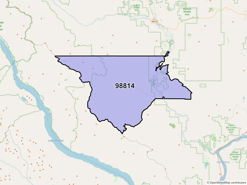 Map of ZIP Code 98814 — Carlton, WA