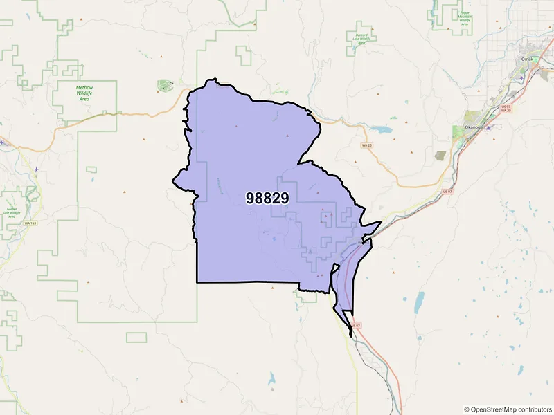 Map of Malott, Washington and ZIP codes
