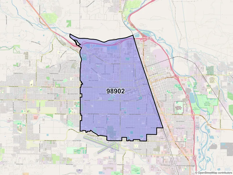 Map of ZIP Code 98902 — Yakima, WA