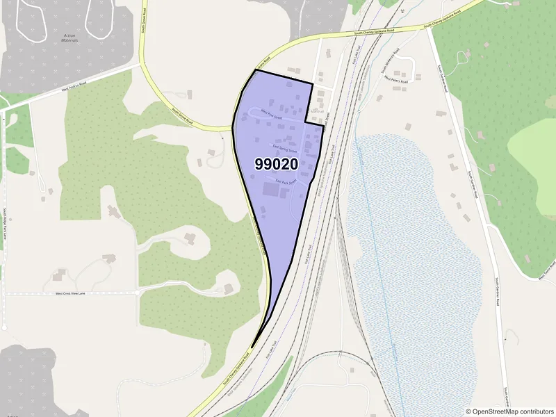 Map of Marshall, Washington and ZIP codes