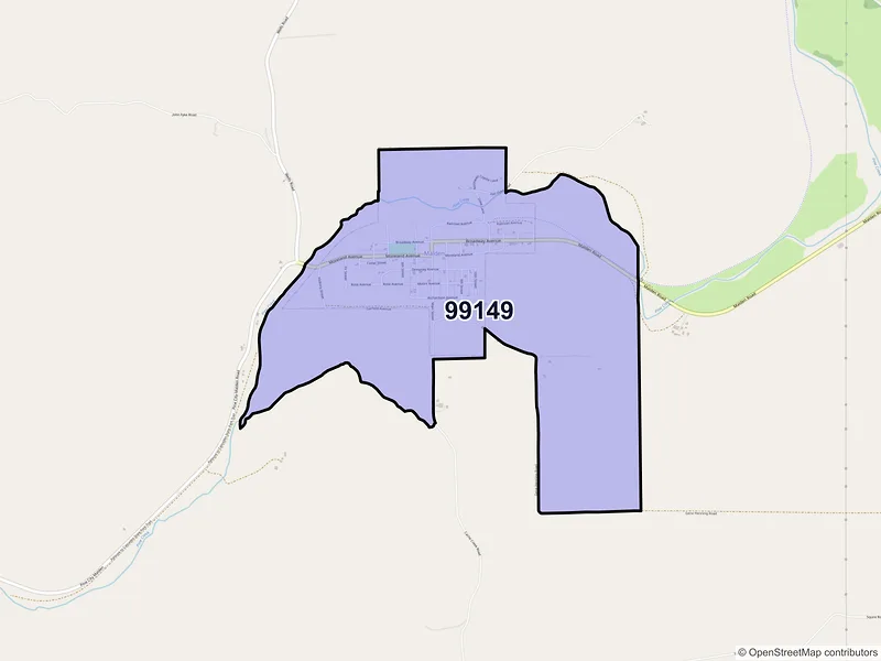 Map of Malden, Washington and ZIP codes