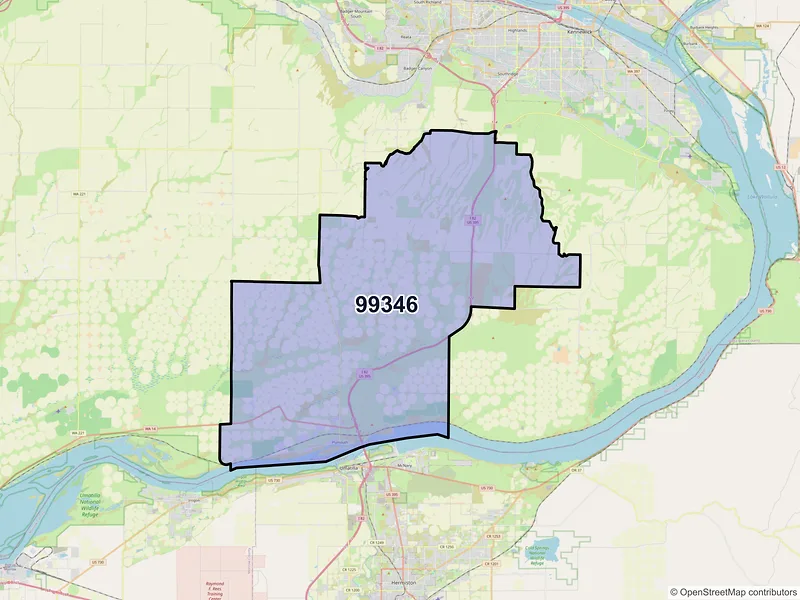 Map of Plymouth, Washington and ZIP codes
