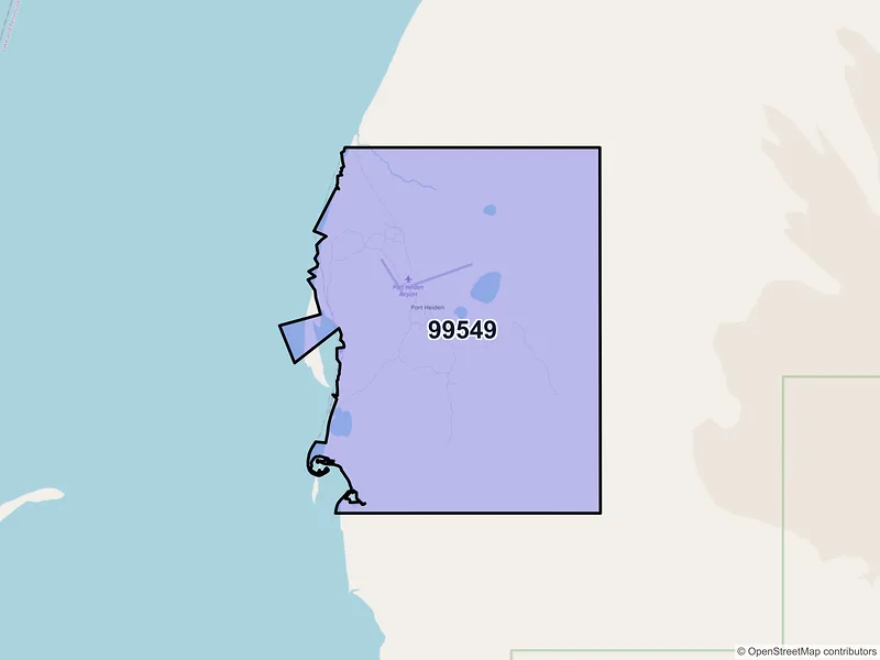 Map of Port Heiden, Alaska and ZIP codes