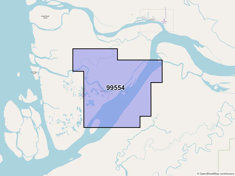 Map of Alakanuk, Alaska and ZIP codes