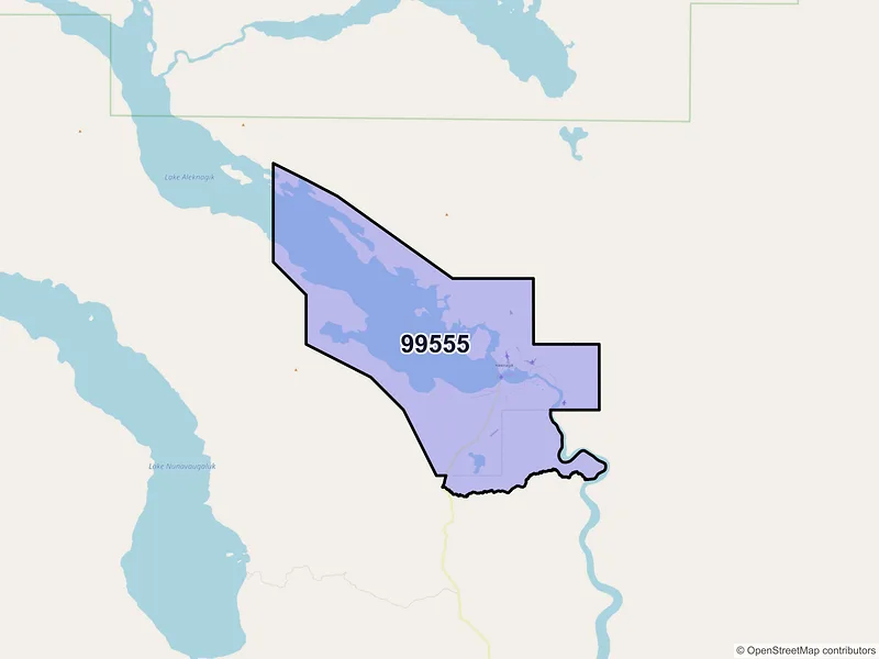 Map of Aleknagik, Alaska and ZIP codes