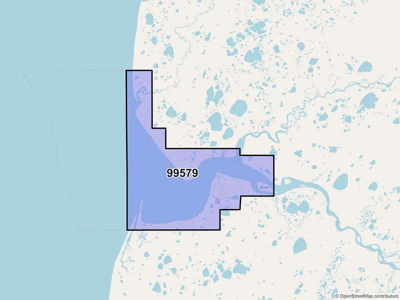 Map of Egegik, Alaska and ZIP codes