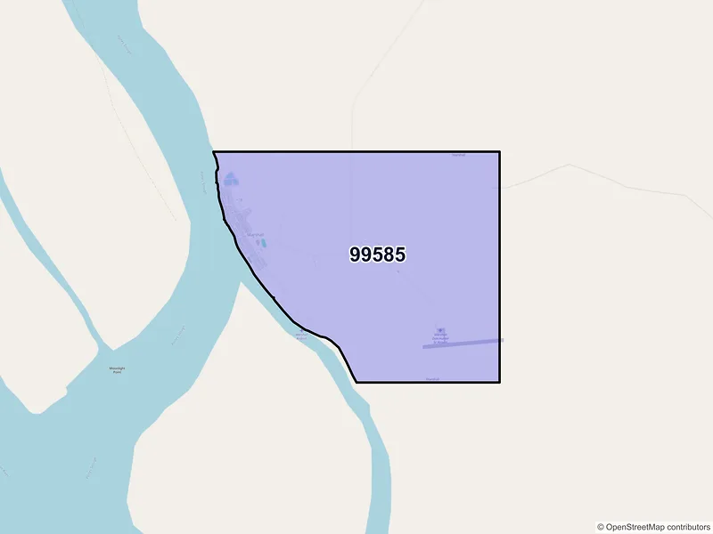 Map of Marshall, Alaska and ZIP codes