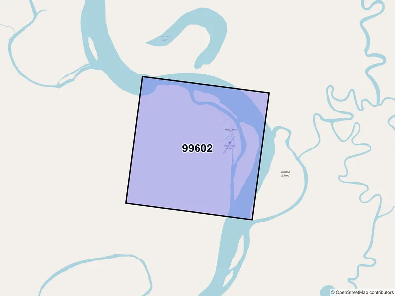 Map of Holy Cross, Alaska and ZIP codes