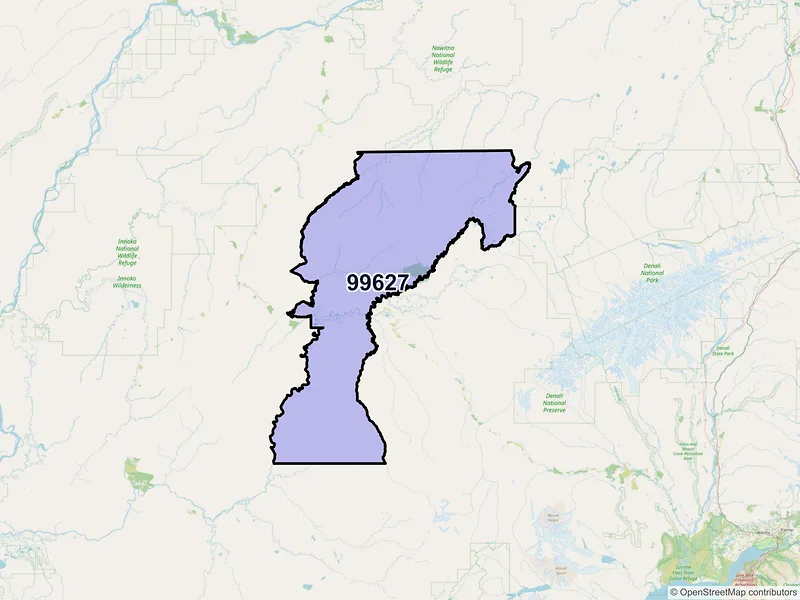 Map of Mc Grath, Alaska and ZIP codes