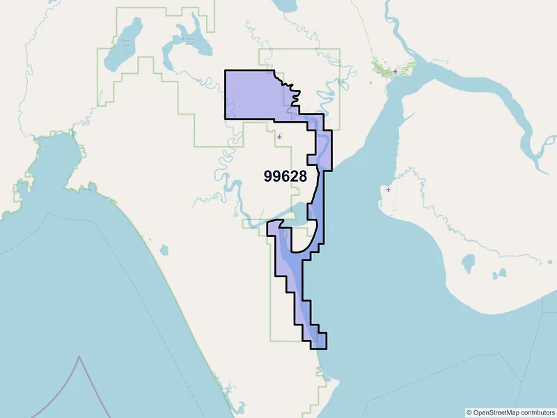 Map of Manokotak, Alaska and ZIP codes